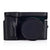 ARTE DI MANO HALF CASE + SEMI COVER + LENS COVER FOR THE LEICA T (TYP 701) IN MINERVA BLACK WITH BLACK STITCHING